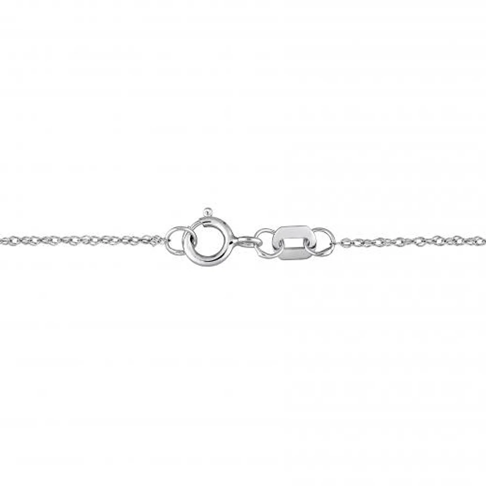 Julianna B 10K White Gold Sky Blue Topaz and White Topaz Necklace