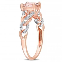 Julianna B 10K Rose Gold Morganite and Diamond Ring