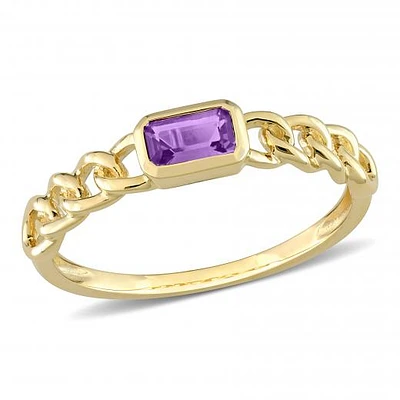 Julianna B 10K Yellow Gold Octagon Amethyst Ring