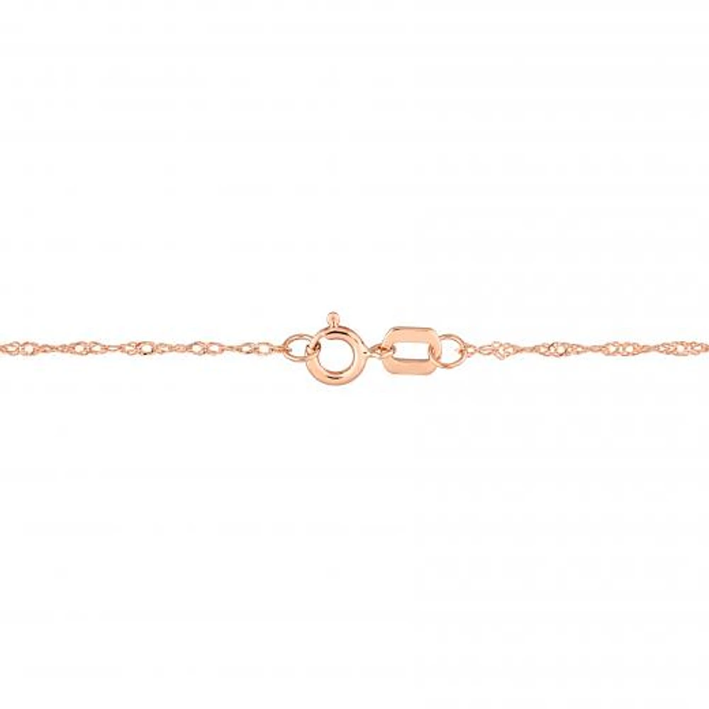 Julianna B 10K Rose Gold Garnet and Diamond Necklace
