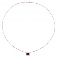 Julianna B 10K Rose Gold Garnet and Diamond Necklace