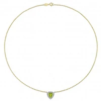 Julianna B 10K Yellow Gold Peridot and White Topaz Necklace