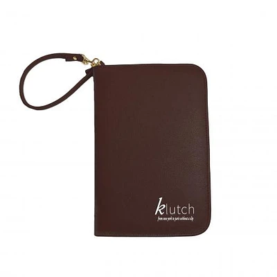 Klutch Brown Travel Jewellery Case