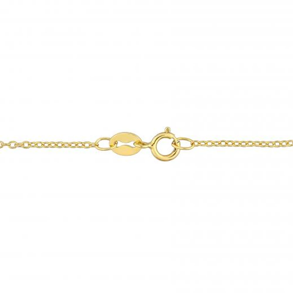 Julianna B Sterling Silver 18K Gold Plated Citrine and White Topaz 18" Pendant