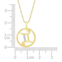 10K Yellow Gold Gemini Diamond Pendant