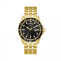 Guess Men's Stainless Steel Gold-Tone Analog Watch