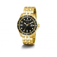 Guess Men's Stainless Steel Gold-Tone Analog Watch