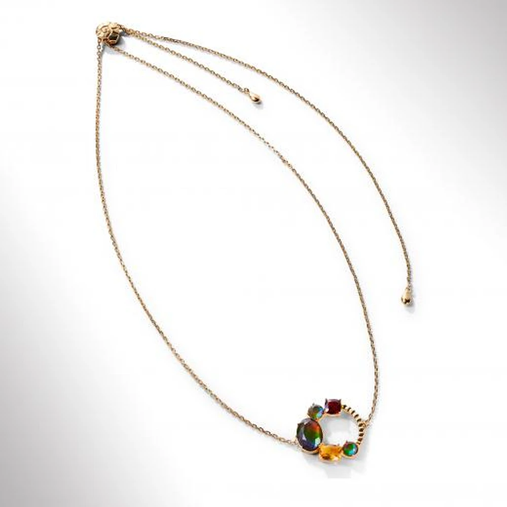 KORITE RADIANT Sterling Silver 18K Gold Plated Ammolite