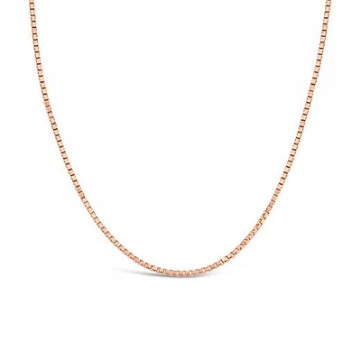 10K Rose Gold 18" 0.8mm Box Chain