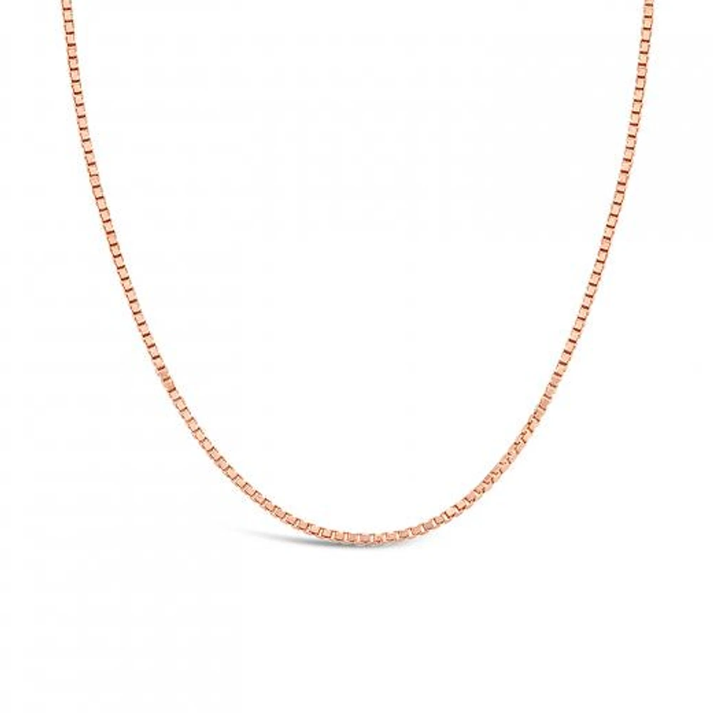 10K Rose Gold 20" 0.8mm Box Chain