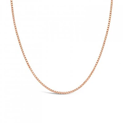 10K Rose Gold 20" 0.8mm Box Chain