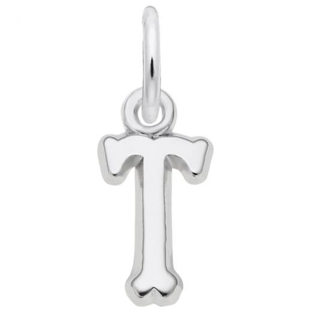 Sterling Silver Initial T Pendant