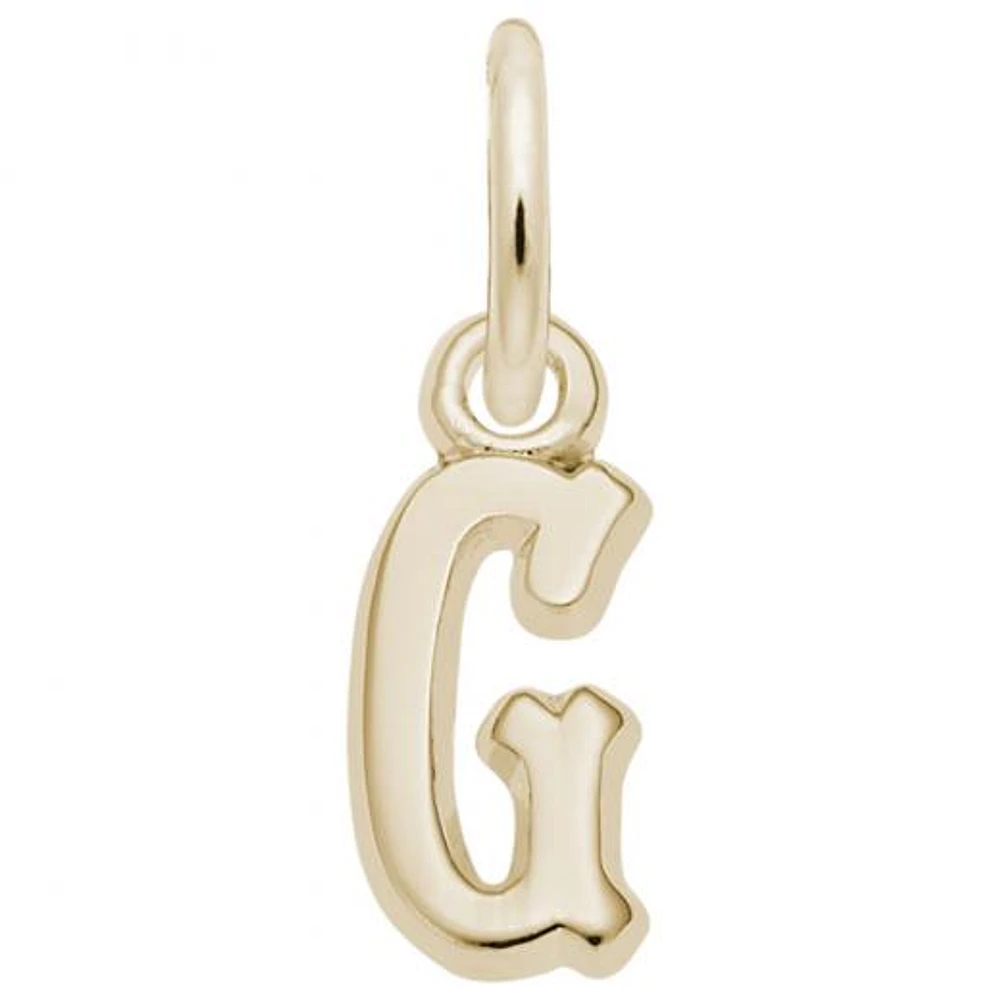 Sterling Silver Yellow Gold Plated Initial Pendant
