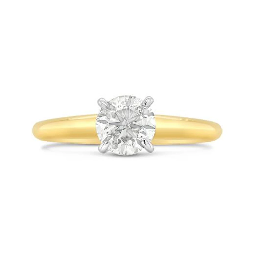 Glacier Fire 14K Yellow Gold 1.00CT Diamond Solitaire Ring