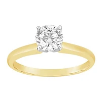 Glacier Fire 14K Yellow Gold 1.20CT Diamond Solitaire Ring