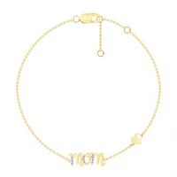10K Yellow Gold Diamond Mom Bracelet