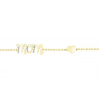 10K Yellow Gold Diamond Mom Bracelet