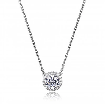 Reign Round Halo Necklace