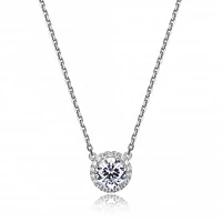 Reign Round Halo Necklace