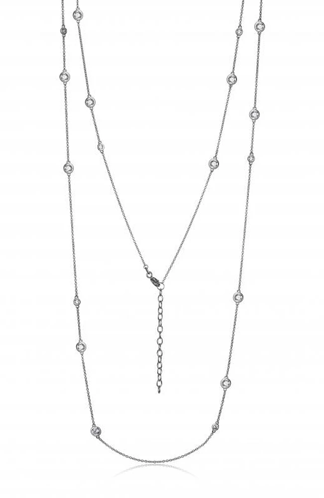 Reign Bezel Set Stations Necklace