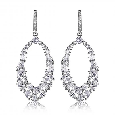 Reign Oval Cluster Earrings