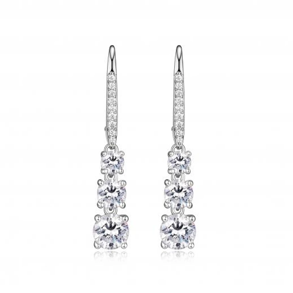 Reign Diamondlite Graduated Triple Stones Earrings