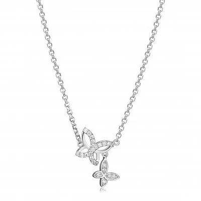 Reign Diamondlite Double Butterfly Necklace