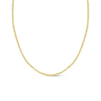 10K Yellow Gold 20" 1.50M Adjustable Wheat Chain