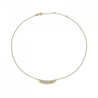 Julianna B Yellow Plated Sterling Silver 0.15CTW Diamond Link Necklace