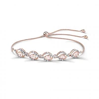 10K Rose Gold Morganite and Diamond Bolo Bracelet