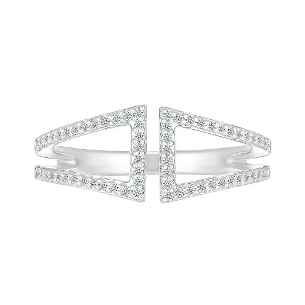 10K White Gold 0.18CTW Diamond Fashion Ring