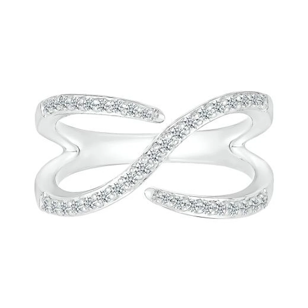 Sterling Silver 0.23CTW Diamond Fashion Ring