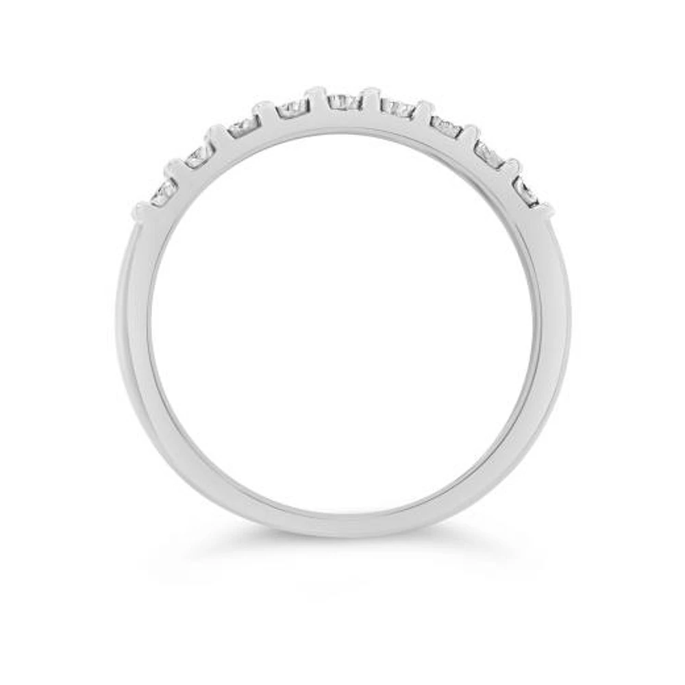 10K White Gold Diamond Stackable Band