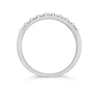 10K White Gold Diamond Stackable Band