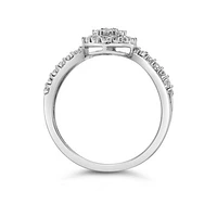 Sterling Silver 0.10CTW Diamond Promise Ring