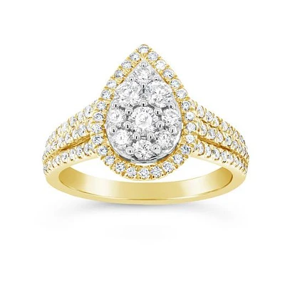 10K Yellow Gold 1.00CTW Diamond Bridal Ring