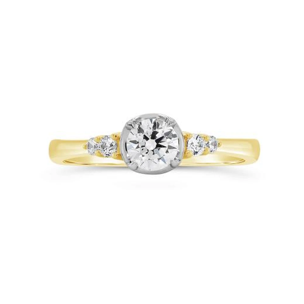 Glacier Fire 14K Yellow and White Gold 0.61CTW Canadian Diamond Bridal Ring