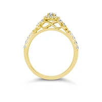 Glacier Fire 14K Yellow Gold 0.75CTW Canadian Oval Diamond Bridal Ring