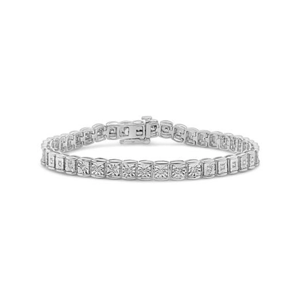 Sterling Silver 0.50CTW Diamond Tennis Bracelet