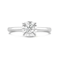 14K White Gold Lab Grown 1.00CT Diamond Solitaire Ring