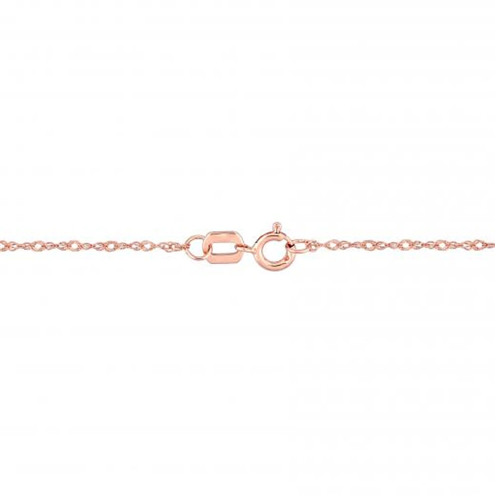 Julianna B 10K Rose Gold 0.10CTW Diamond Flower Necklace