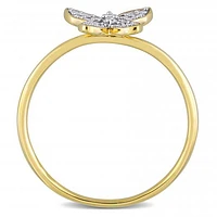 Julianna B 10K Yellow Gold 0.12CTW Diamond Butterfly Ring