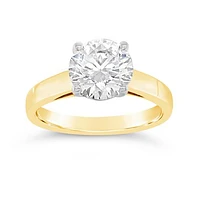 New Brilliance 14K Yellow Gold Lab Grown 2.00CT Diamond Solitaire Ring