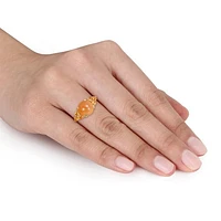 Julianna B 14K Yellow Gold Orange Moonstone & Sapphire Ring