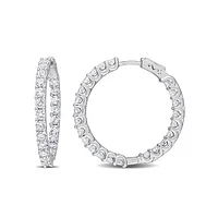 Julianna B Sterling Silver Lab Grown White Sapphire Earrings