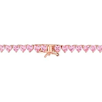 Julianna B Rose Plated Sterling Silver Lab Grown Pink Sapphire Necklace