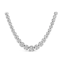 10K White Gold 5.00CTW Diamond Tennis Necklace
