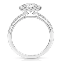 New Brilliance Lab Grown 1.50CTW Diamond Halo Ring in 14K White Gold