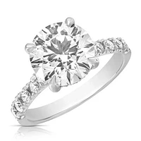 New Brilliance Lab Grown 3.45CTW Diamond Ring in 14K White Gold