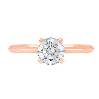 New Brilliance 14K Rose Gold Lab Grown 1.00CT Diamond Solitaire Ring